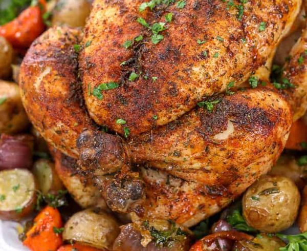 Roasted chicken and vegetable